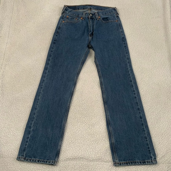 Levi’s 505 Straight Leg Jeans Red Tag 100% Cotton Regular Fit 29x29 Denim - Picture 2 of 16